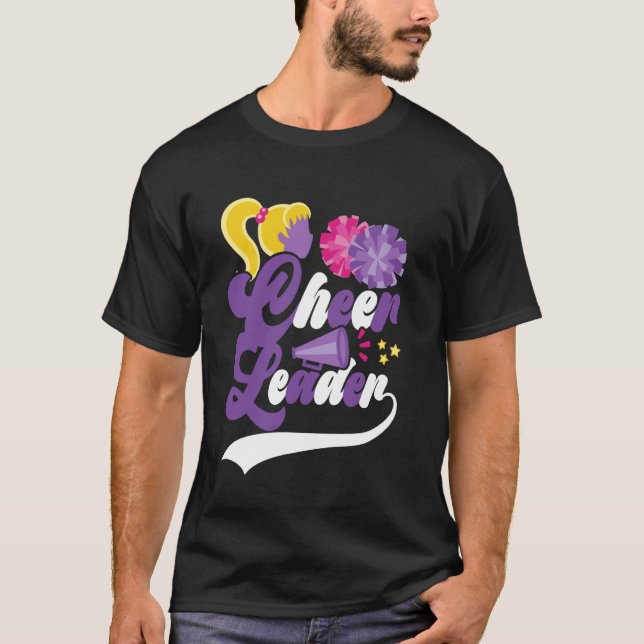 Camiseta Líder de torcida engraçado prática de torcida anim (Frente)