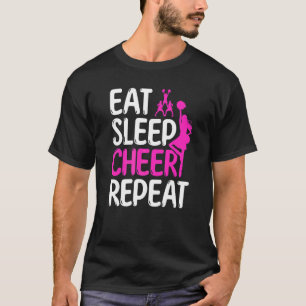 Camiseta Líder de torcida Liderança de torcida Comer Dormir