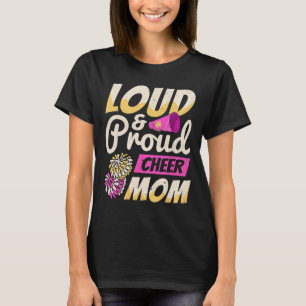 Camiseta Líder de torcida, orgulhosa e barulhenta, mãe de l
