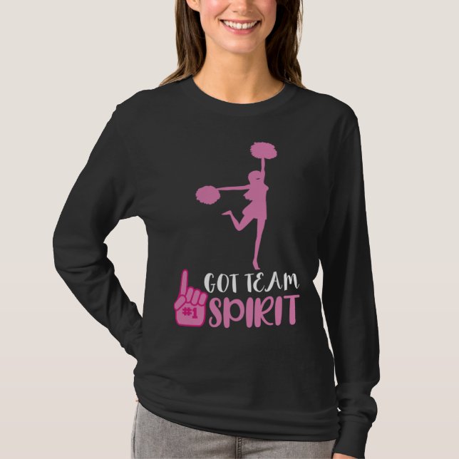 Camiseta Líder de Torcida Tem Espírito de Equipe Esquadrão  (Frente)