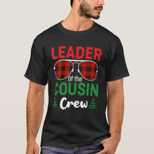 Camiseta Líder do Natal da Tripulação Prima Vermelho de Búf