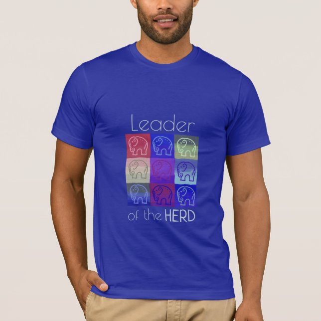 Camiseta Líder do Slogan Herd Elephant Lover (Frente)