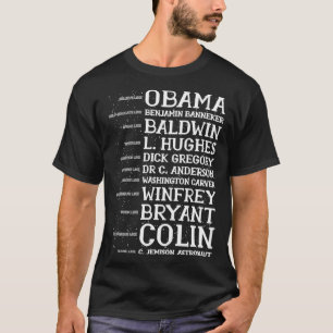 Camiseta Líder Negro cita Homens Mulheres Crianças História