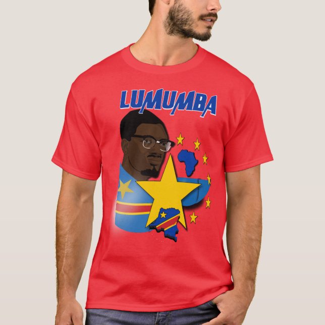 Camiseta Líder Pan-Africano Lumumba (Frente)