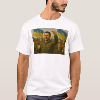 Camiseta Líder Ucraniano Inspira Unidade Militar