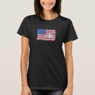 Camiseta Liderança de Torcida Americana Usa Vintage Bandeir