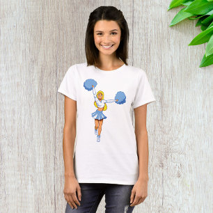 Camiseta Liderança de Torcida Azul com Esquadrão de Torcida
