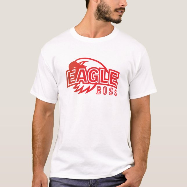 Camiseta Liderança Gráfica "Chefe Águia" Negrito T-Shirt (Frente)