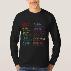 Camiseta Líderes do histórico negro Inspiracional