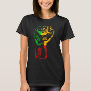 Camiseta Líderes Negros Inspiradores Punho Poderoso Mão Mês