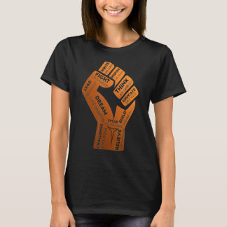 Camiseta Líderes Pretos de Primeira Mão Poderosos Histórico