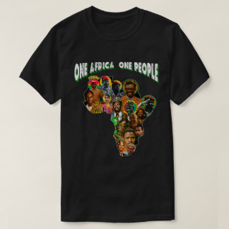 Camiseta Líderes Revolucionários Pan-Africanos Mapa da Áfri