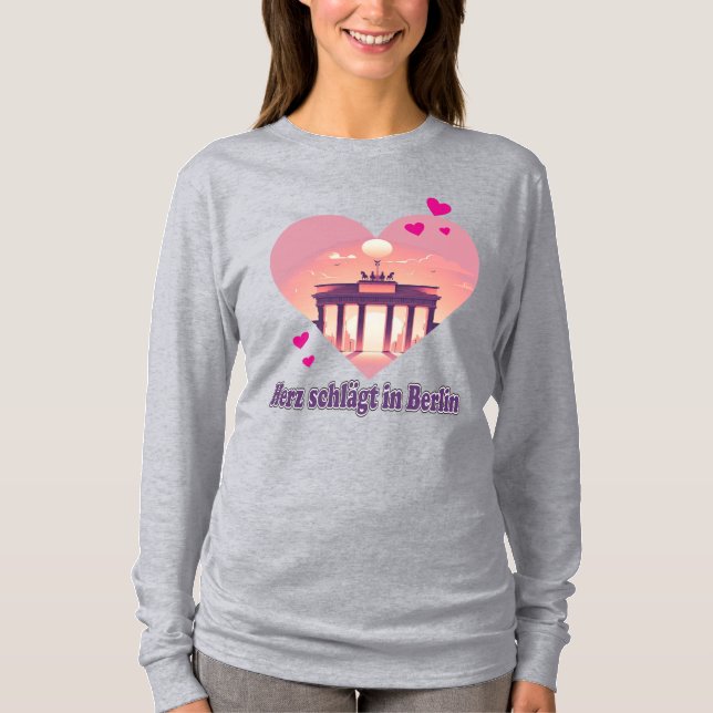 Camiseta Liebe em Berlim - Romantisches Städtedesign (Frente)