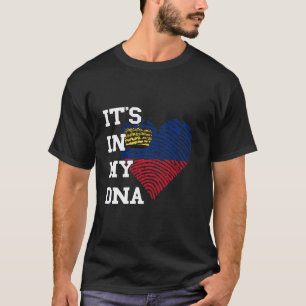 Camiseta Liechtenstein Está No Meu DNA Marca Digital Liecht