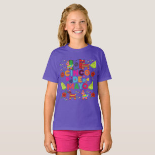 Camiseta Lienço de celebração Cinco roxo