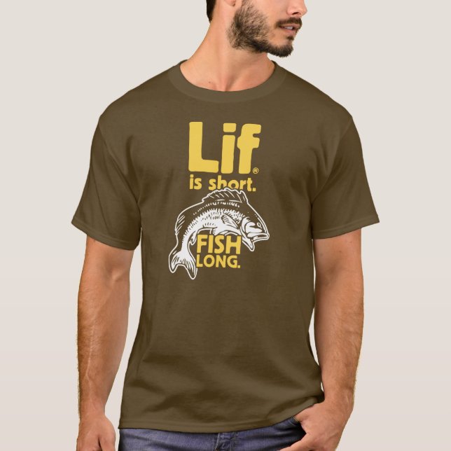 Camiseta Lif. É Curto. Peixe longo. (Frente)