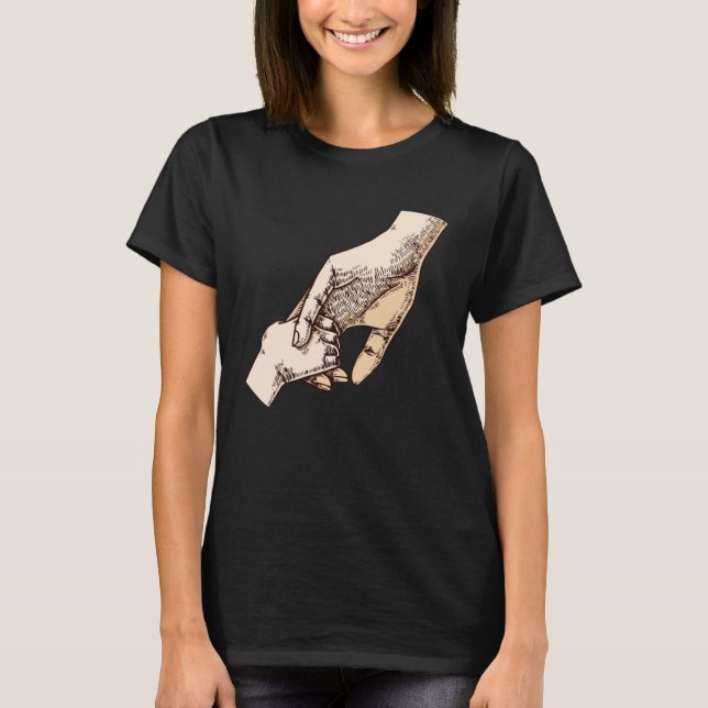 Camiseta Life Begins And Love Never Ends Parents Family (Frente)