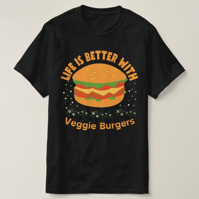 Camiseta LIfe é melhor com os biscoitos Veggie (Frente do Design)