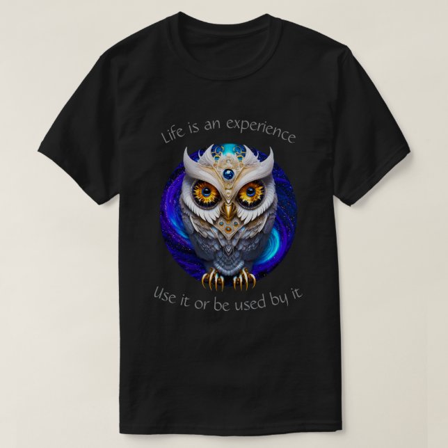 Camiseta Life Experience Owl 01 (Frente do Design)