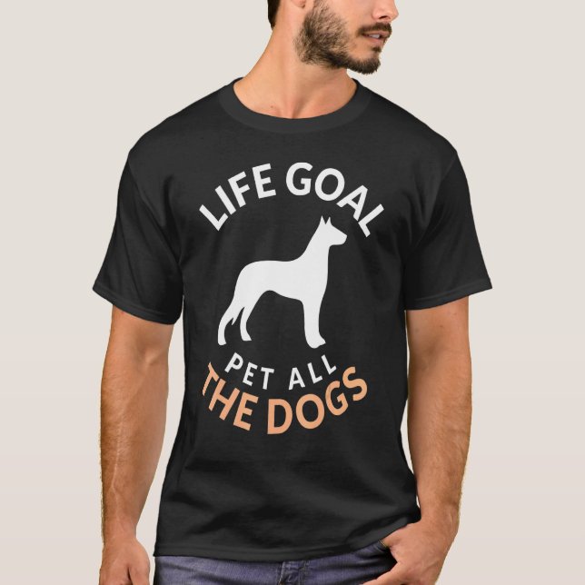 Camiseta Life Goal Pet Todos Os Cães, Polícia Militar Dober (Frente)