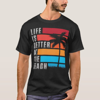 Camiseta Life Is Better At The Beach Retro Sunset