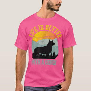 Camiseta Life Is Better With A Corgi Vintage Distressed Sum