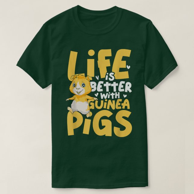 Camiseta Life Is Better With Guinea Pigs3942  (Frente do Design)