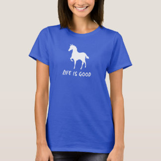 CAMISETA LIFE IS GOOD, HORSE CHÃ GIRLS,