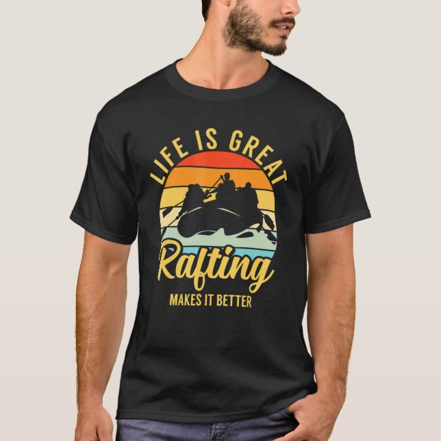 Camiseta Life Is Great Whitewater Rafting River Rat Water S (Frente)