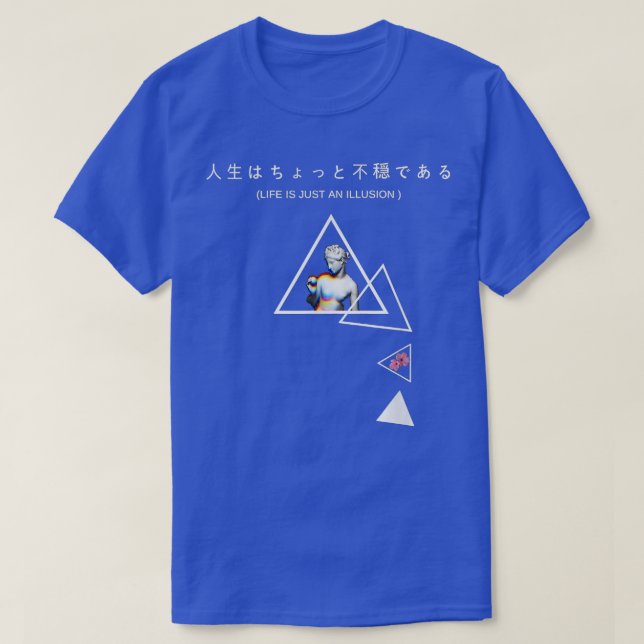 Camiseta Life Is Just An Illusion Vaporwave Aesthetic  (Frente do Design)