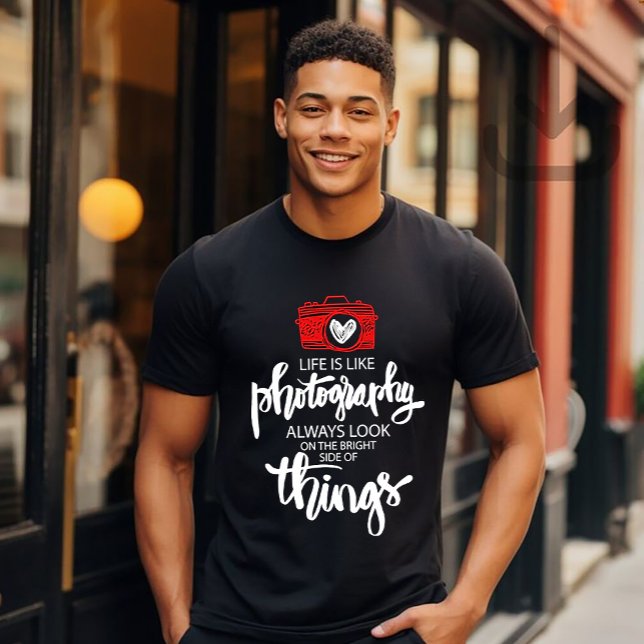 Camiseta Life is Like Photography (Criador carregado)