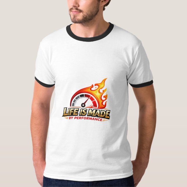 Camiseta Life Is Made By Performance Flame Speedometer  (Frente)