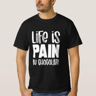 Camiseta Life is Pain au Chocolat Funny French t-shirt