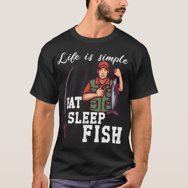 Camiseta Life is simple - fish (Frente)