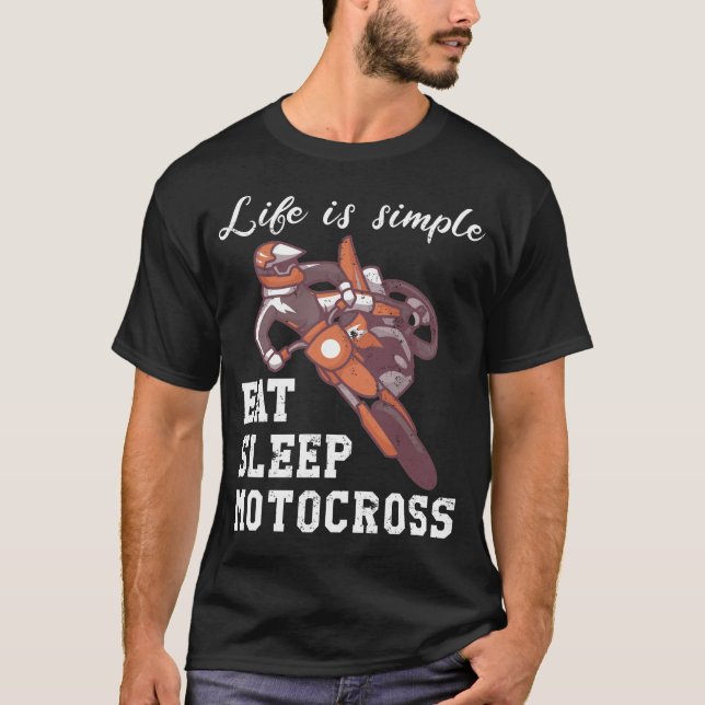 Camiseta Life is simple - motocross (Frente)