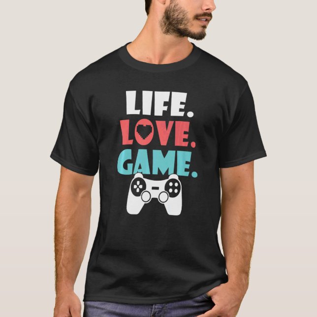 Camiseta Life Love Game Gaming (Frente)