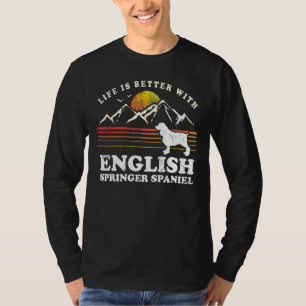 Camiseta Life Melhor English Springer Spaniel Vintage Dog M