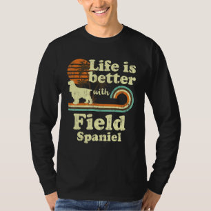 Camiseta Life Melhor Field Spaniel Vintage Cachorro Mãe Pai