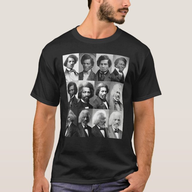 Camiseta Life Of Frederick Douglass Shirt-Retro Black Histo (Frente)