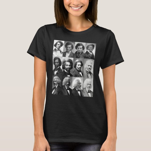 Camiseta Life Of Frederick Douglass Shirt-Retro Black Histo (Frente)