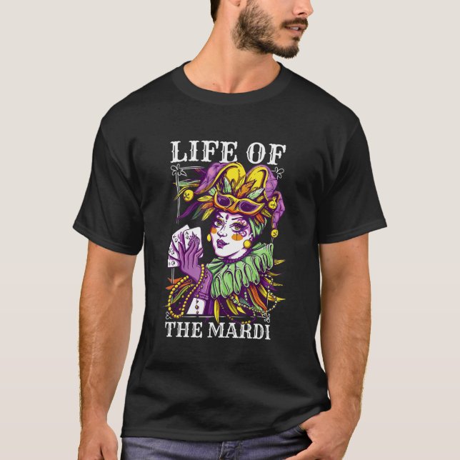 Camiseta Life Of The Mardi Mardi Gras Outfit Beads Party Co (Frente)