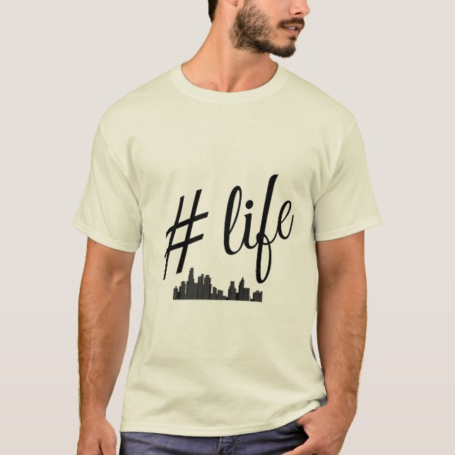 Camiseta #life para amantes da cidade (Frente)