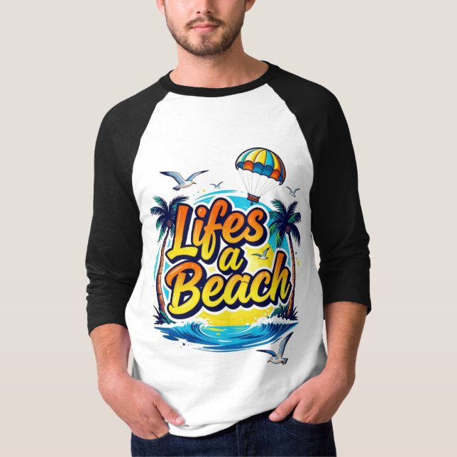 Camiseta Life’s a Beach – Fun Summer Vibes Graphic T-Shirt (Frente)