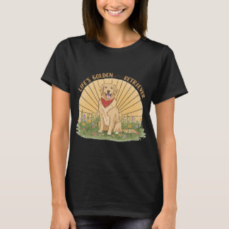 Camiseta Life�s Golden with a Retriever Cute -Golden design