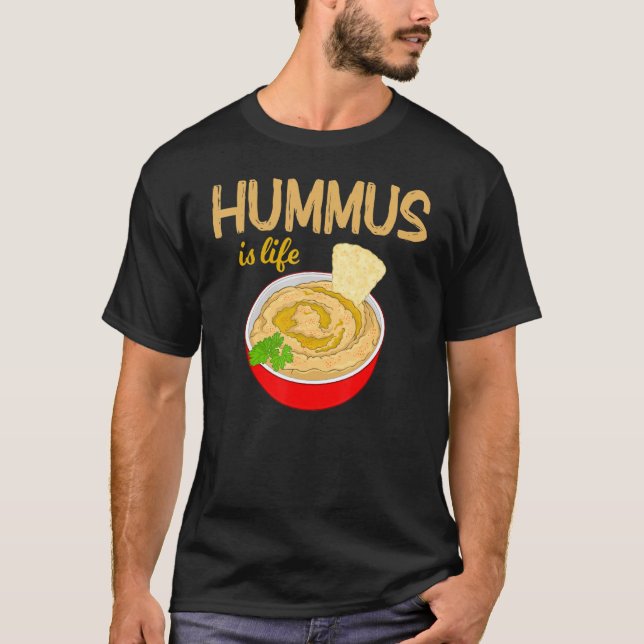 Camiseta Life Vegan Plant Based Foodie Hummus (Frente)