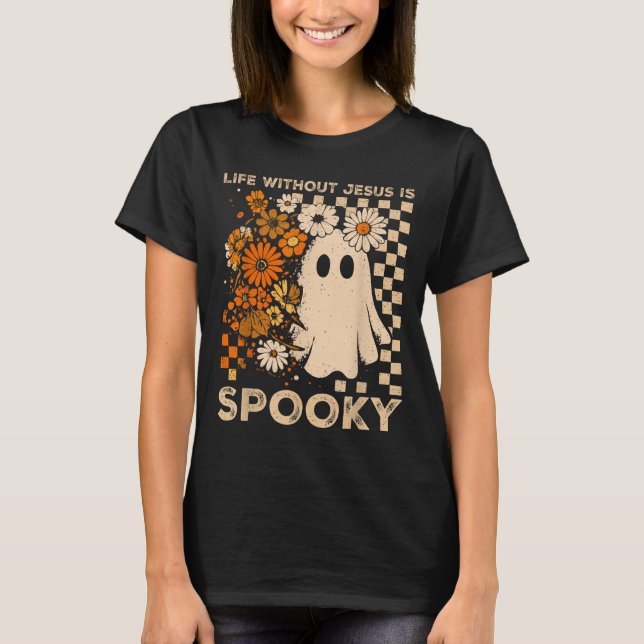 Camiseta Life Without Jesus Is Soky Floral Christian Hallow (Frente)