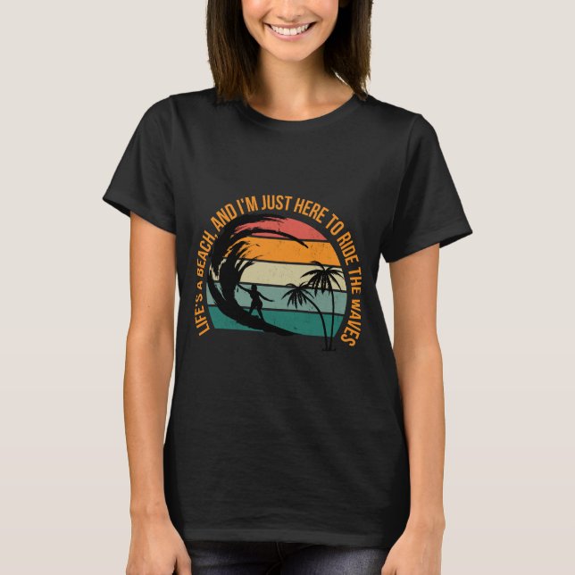 Camiseta Life's a Beach Wave Rider T-Shirt (Frente)