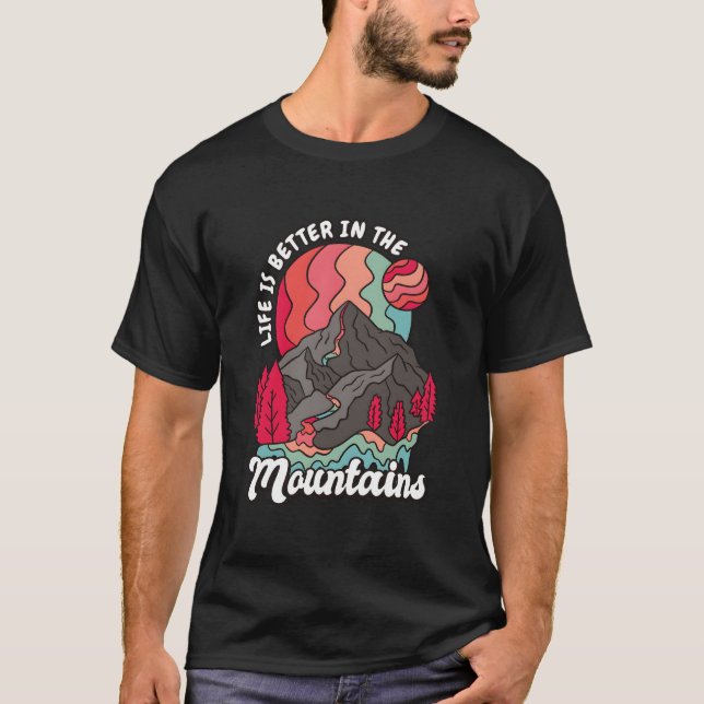 Camiseta Life'S Better In The Mountains Nature Waterfalls (Frente)