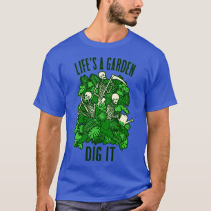 Camiseta Lifes De Jardim Cavam Engraçada Jardinagem Esquele
