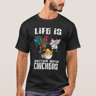 Camiseta Lifes é melhor com Pintinhos de frango